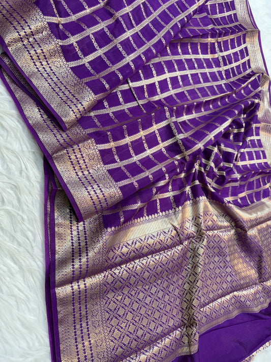 Semi Raw mango banarasi saree