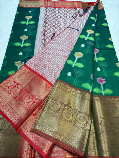 Multicolour cotton silk premium Banarasi saree