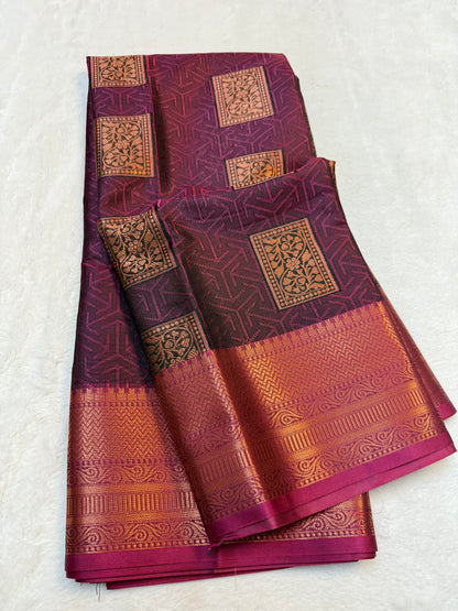 Multicolor silky milky Premium Banarasi Saree