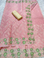 Banarasi kora organza embroidery saree