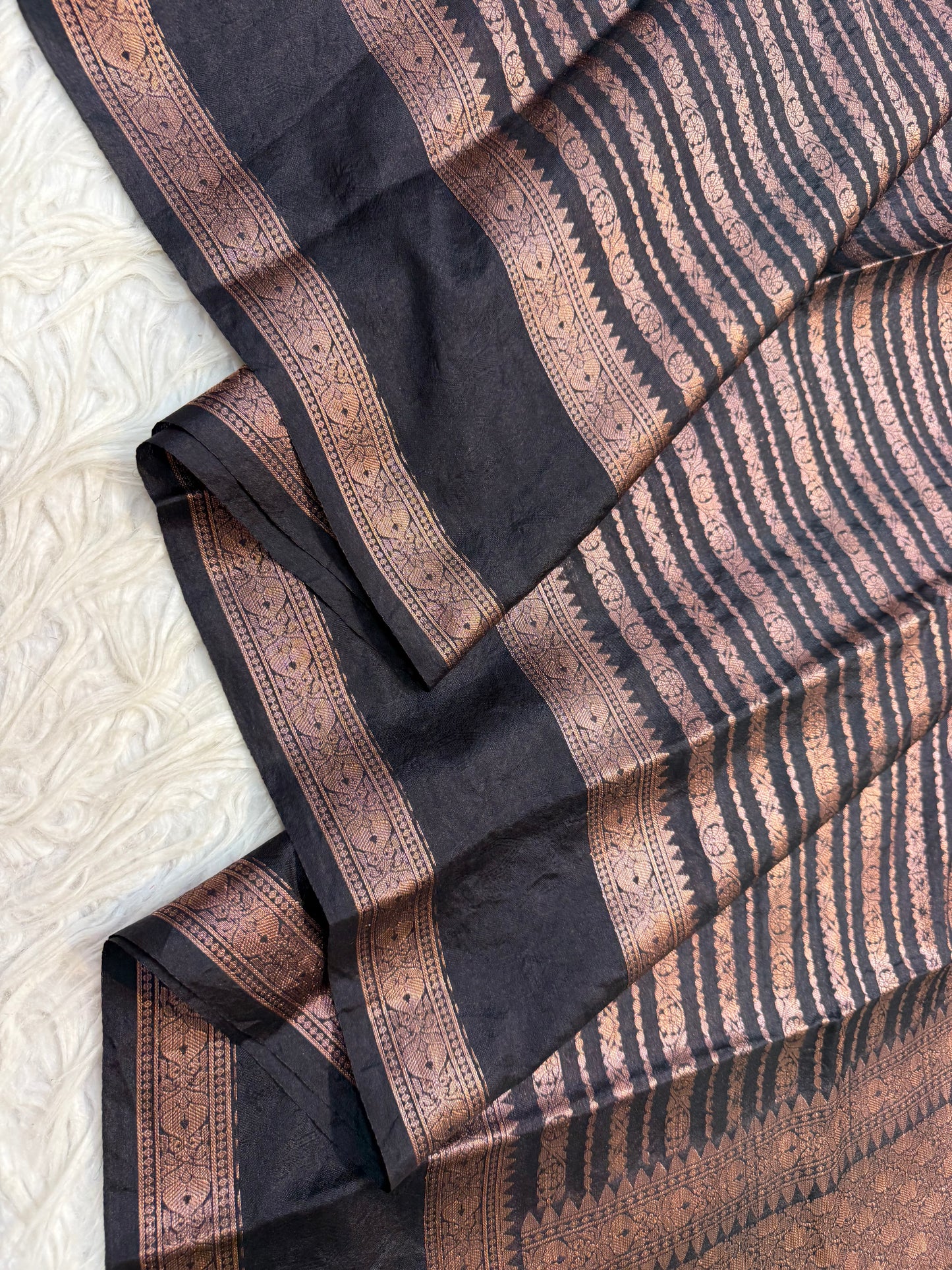 Black warm silk premium Banarasi saree