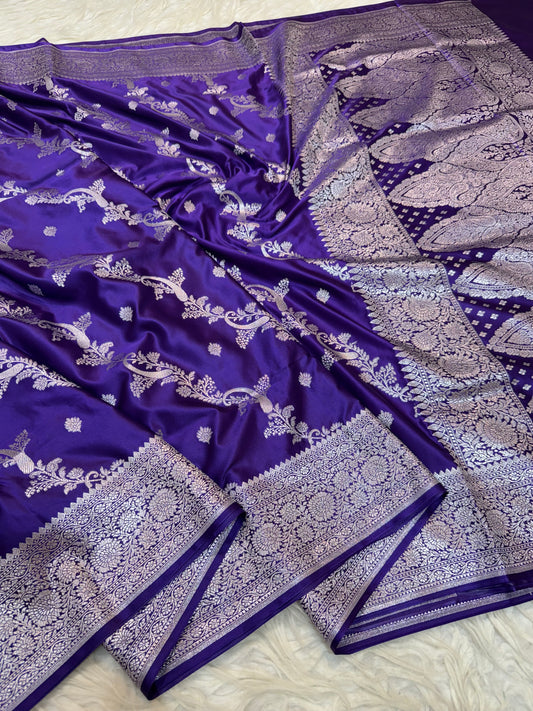 Navy  premium mashru katan Banarasi saree