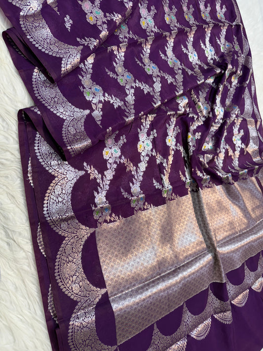Raw mango Mina  banarasi saree