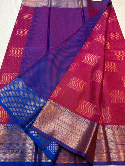 Multicolor silky milky Premium Banarasi Saree