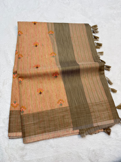 Multicolour shade kota embroidery Banarasi saree
