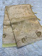 Gold shade tissue kota handwork premium Banarasi saree