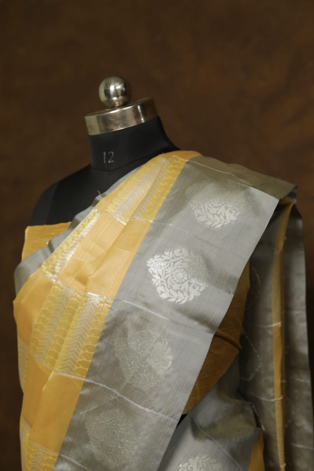 Multicolour shade Kora organza Banarasi saree