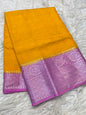 Mango & royal pink shade  Dupion Silk premium Banarasi Saree