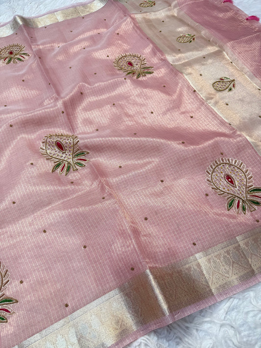 tissue kota handwork banarasi saree se