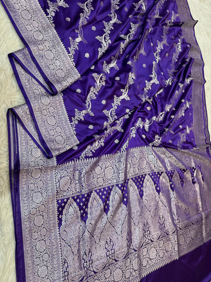 Navy  premium mashru katan Banarasi saree