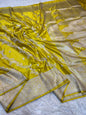 Mustard shade premium mashru katan Banarasi saree