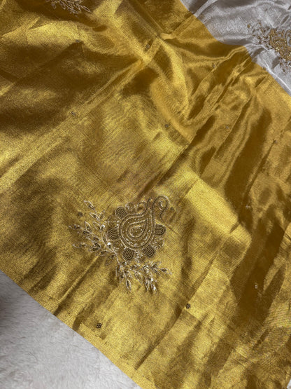 Sona chandi premium tissue Handwork Premium Banarasi Saree