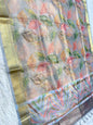 Tissue digital print handwork Banarasi saree