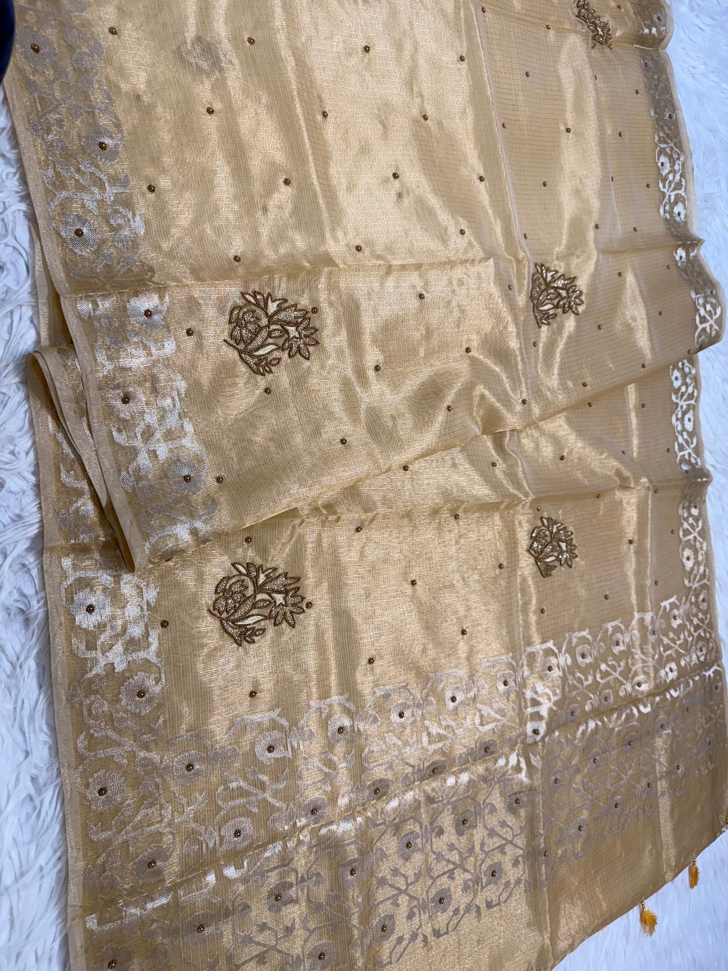 tissue kota handwork banarasi saree