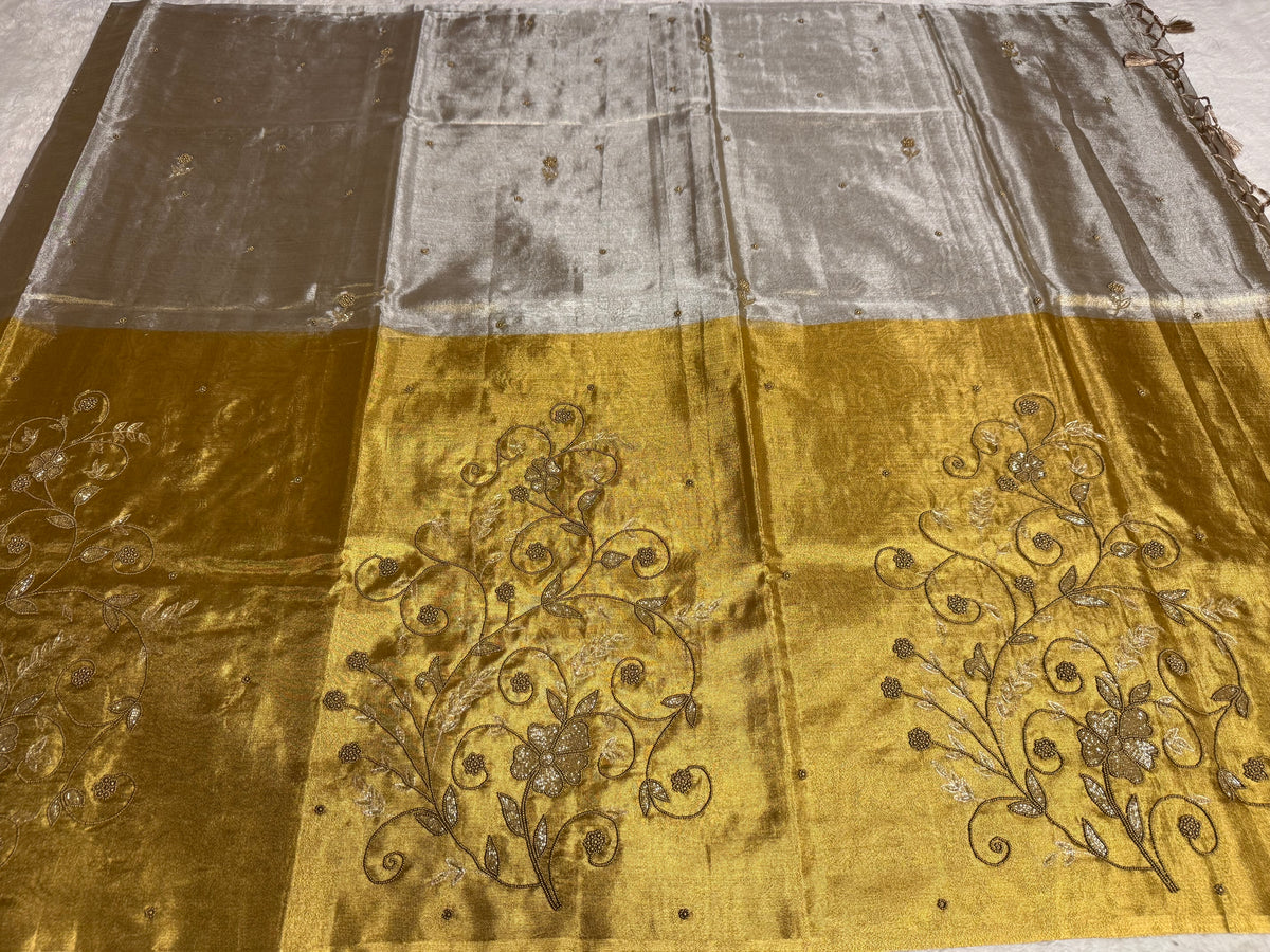 Sona chandi premium tissue Handwork Premium Banarasi Saree