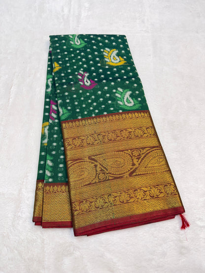 Multicolour cotton silk premium Banarasi saree