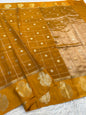 Gold shade  Raw mango soft silk banarasi saree