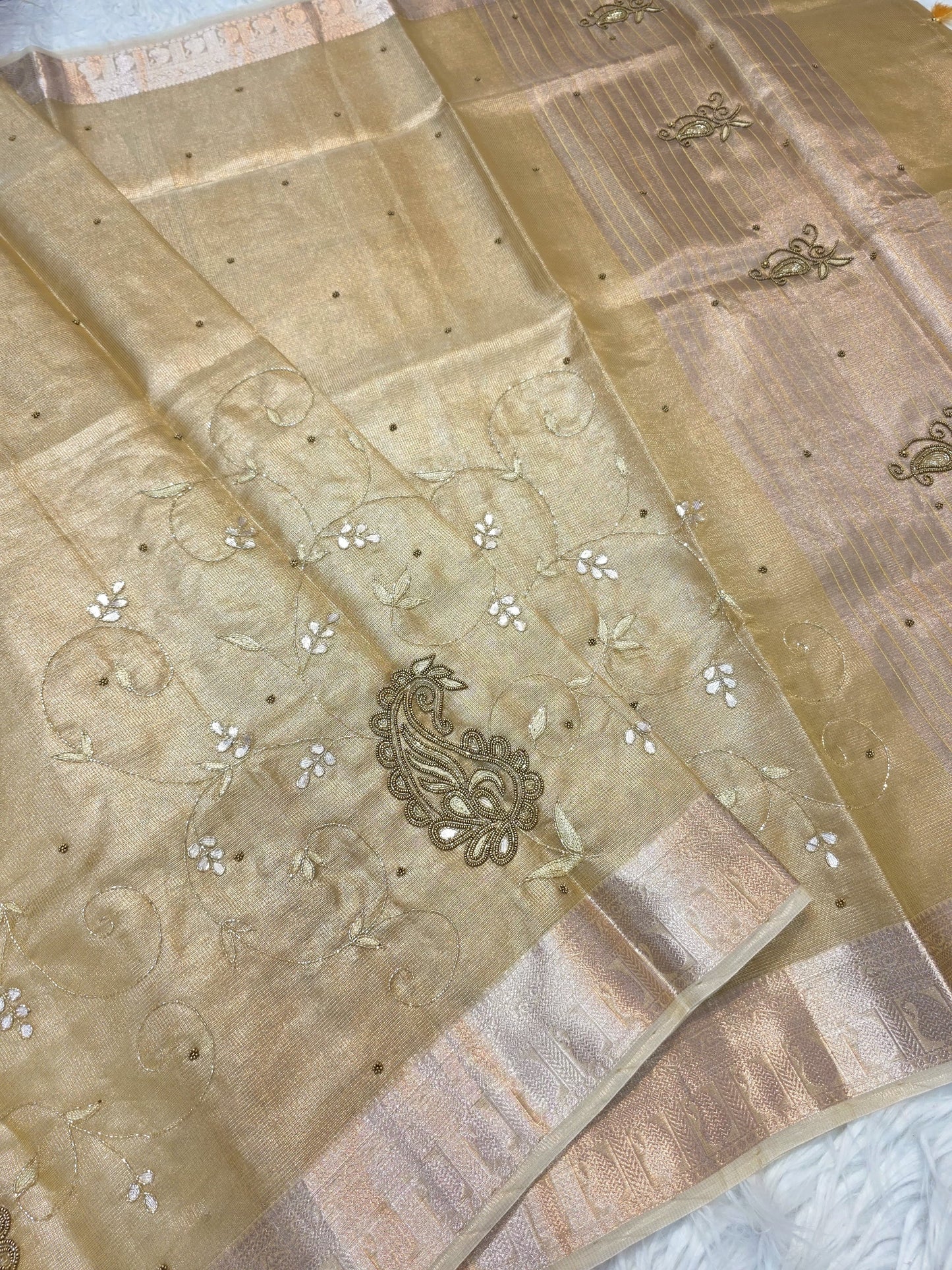 tissue kota handwork banarasi saree