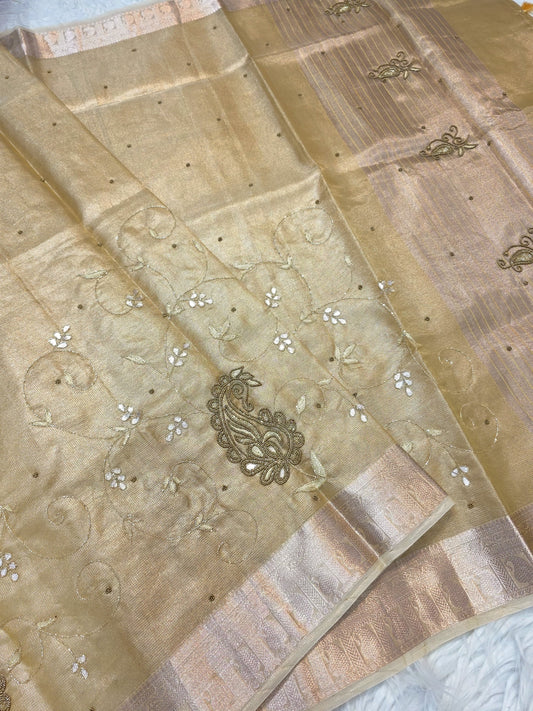 tissue kota handwork banarasi saree