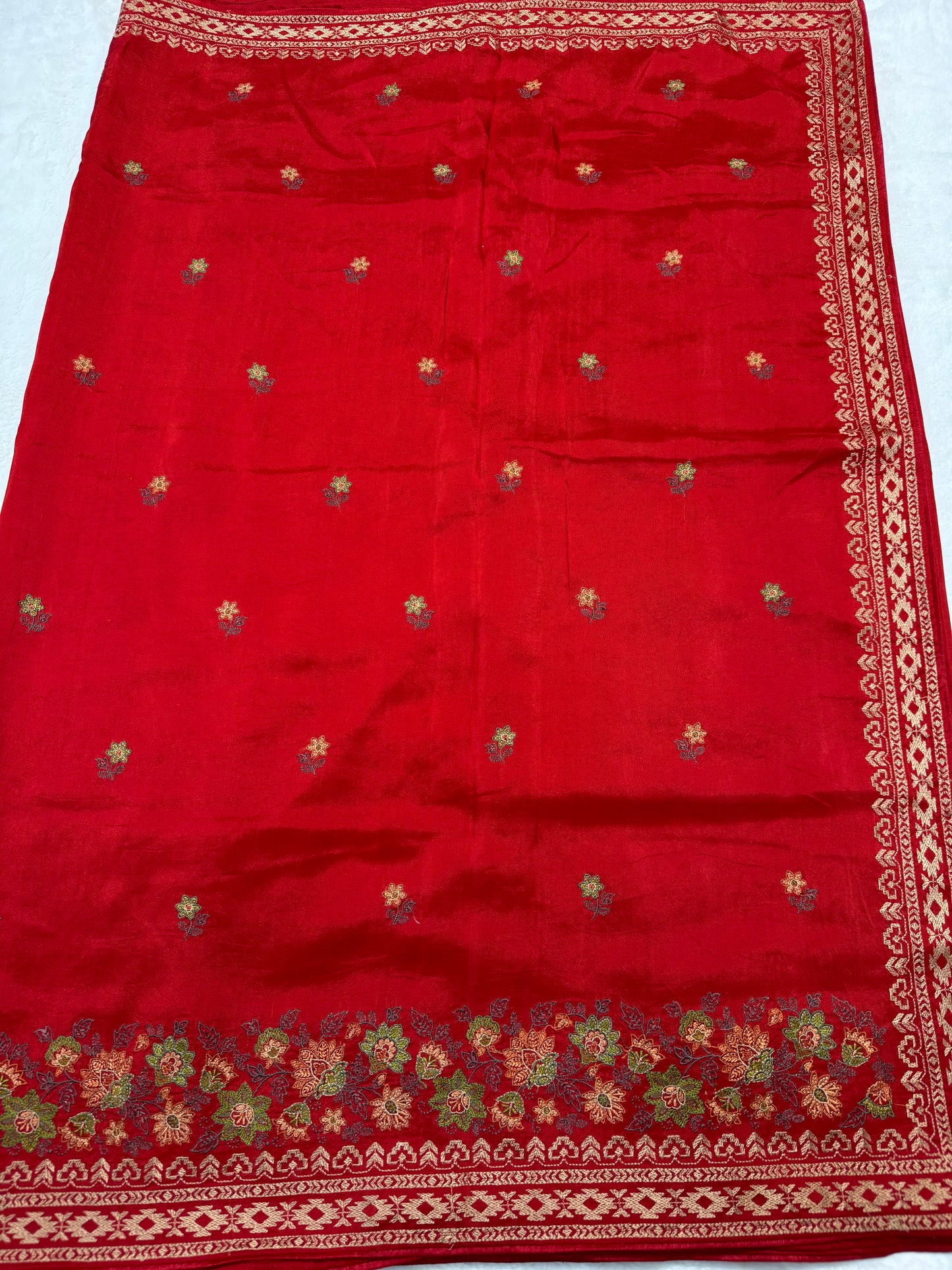 Mharani shade viscose embroidery premium designer saree