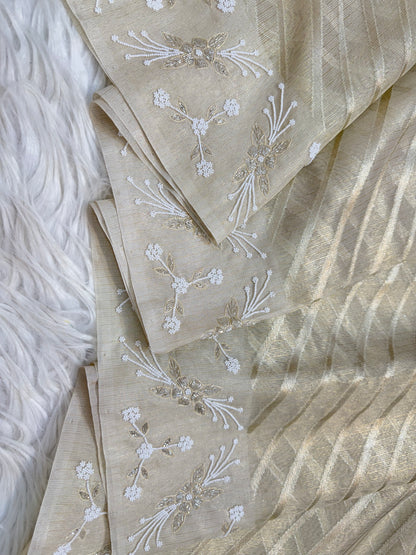 Tissue kota handwork Banarasi silk saree
