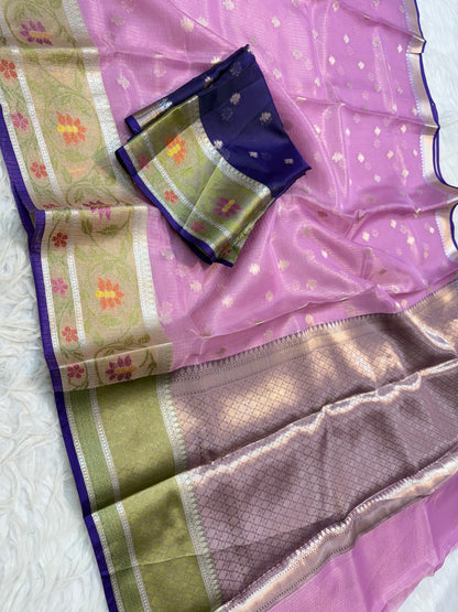 tissue kota paithani border banarasi saree