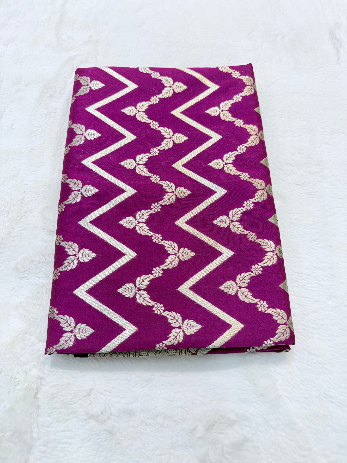 Magenta shade katan Banarasi silk Saree