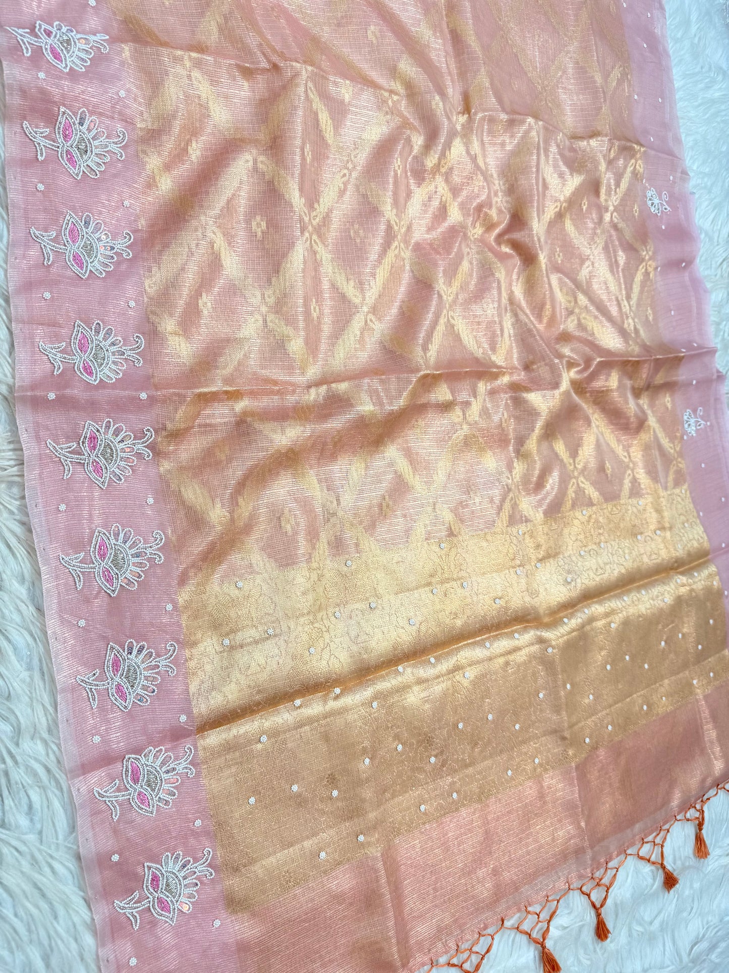 Tissue kota handwork Banarasi saree