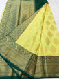 Pista green & bottle green shade Dupion Silk Banarasi Saree 