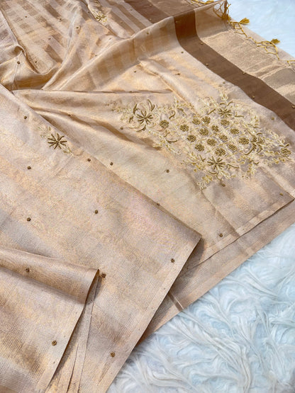 Tissue kota handwork Banarasi saree
