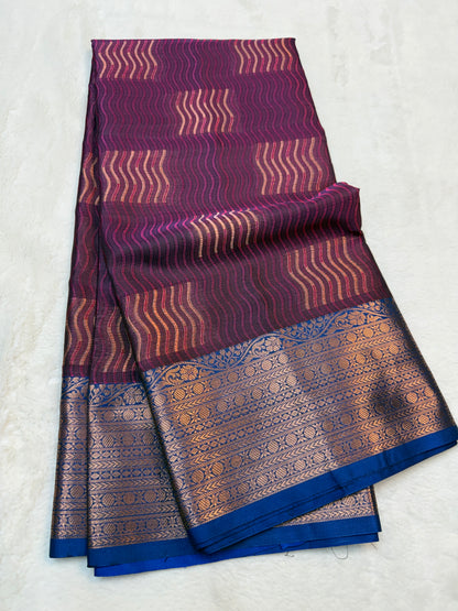 Multicolor silky milky Premium Banarasi Saree