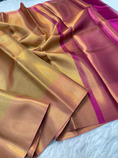 Jyothika Ma'am inspired kanjeevaram tissue silk brocade weave saree
