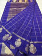 Navy shade raw mango  premium Banarasi saree
