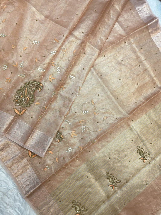 tissue kota handwork banarasi saree