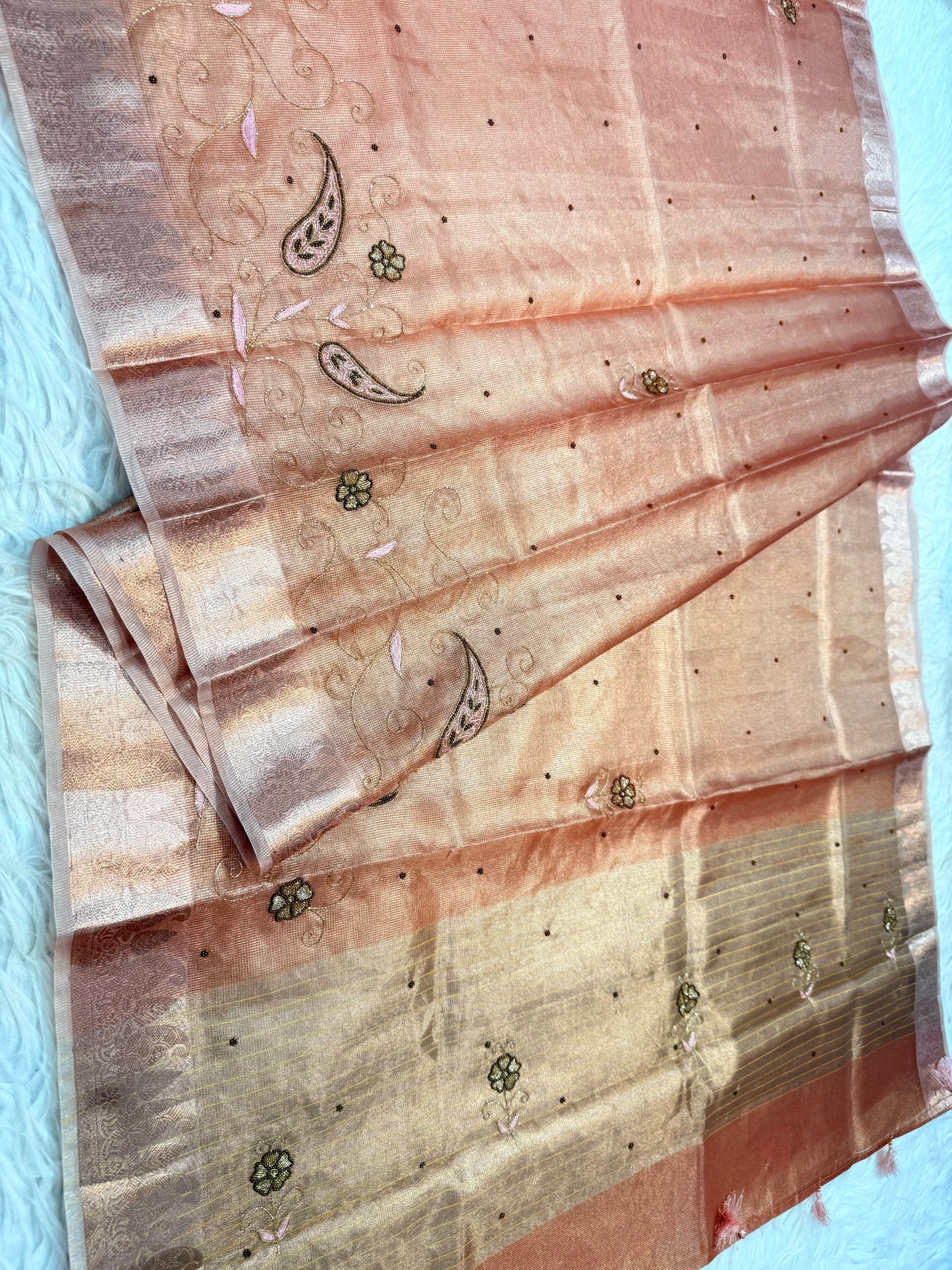 tissue kota handwork banarasi saree