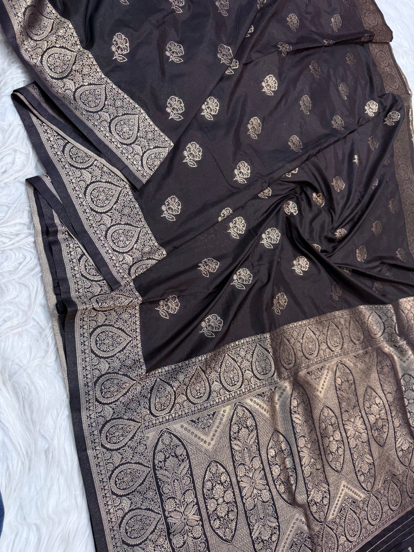 Black premium soft silk  saree