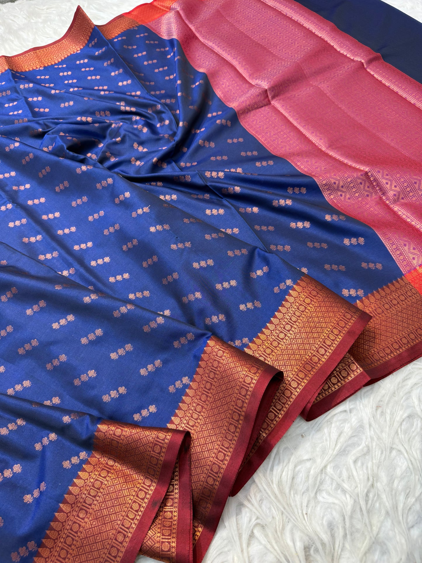 nevy maroon shade premium soft silk Banarasi saree