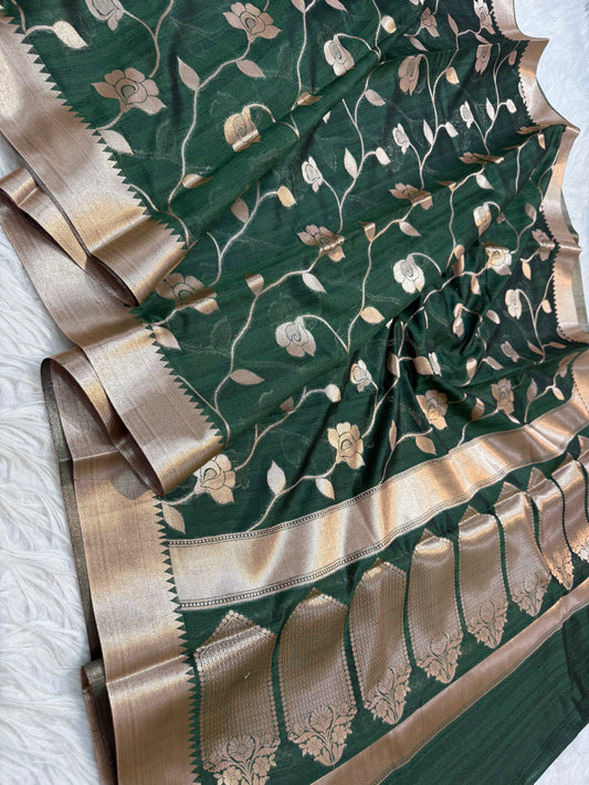 Banarasi semi tusar silk saree