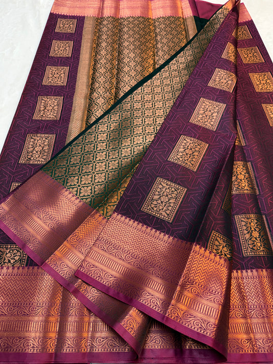Multicolor silky milky Premium Banarasi Saree