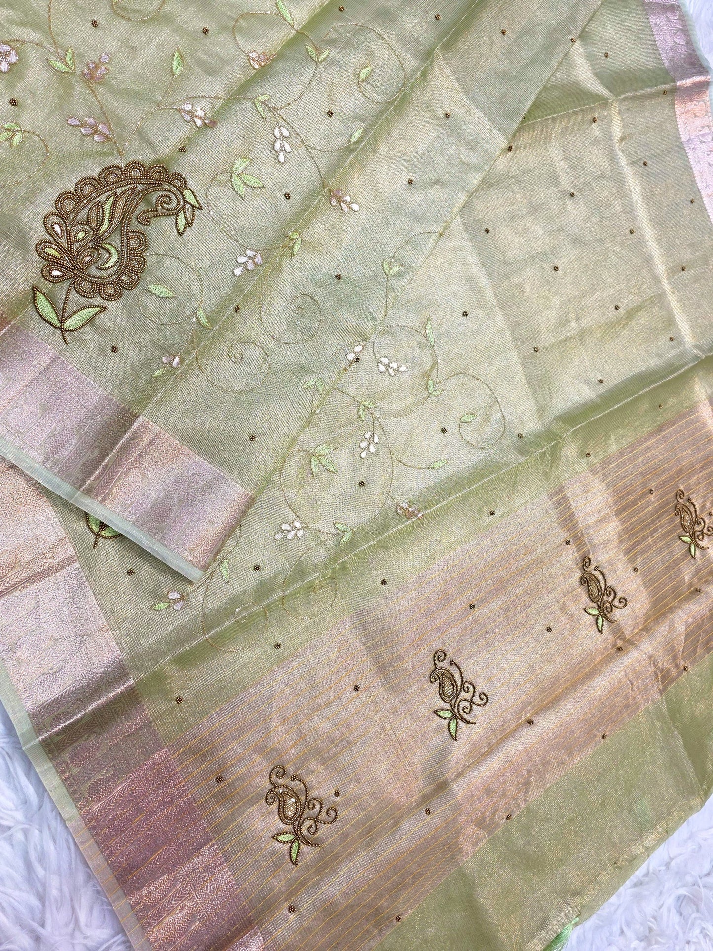 tissue kota handwork banarasi saree