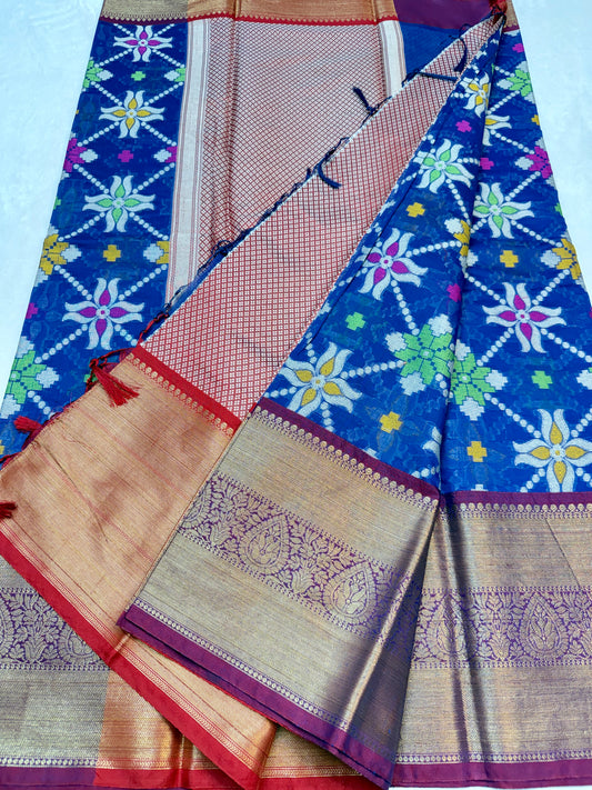 Multicolour cotton silk premium Banarasi saree