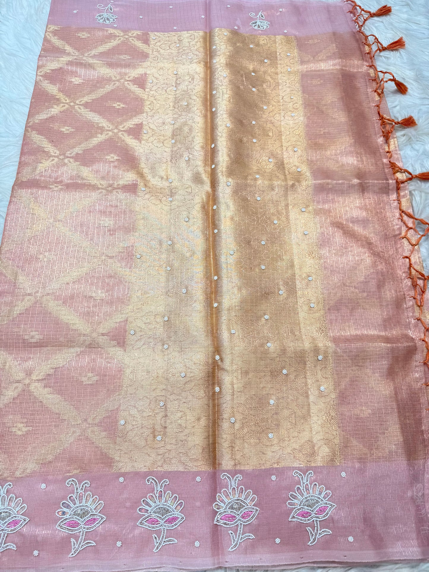 Tissue kota handwork Banarasi saree