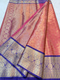 Royal pink royal blue shade Kanchi silk premium Banarasi saree