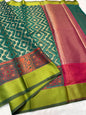 Multicolour shade kora organza Banarasi saree