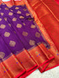 Magenta red shade Dupion Silk premium Banarasi Saree