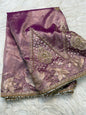 Tissue Aari Work Banarasi silk saree