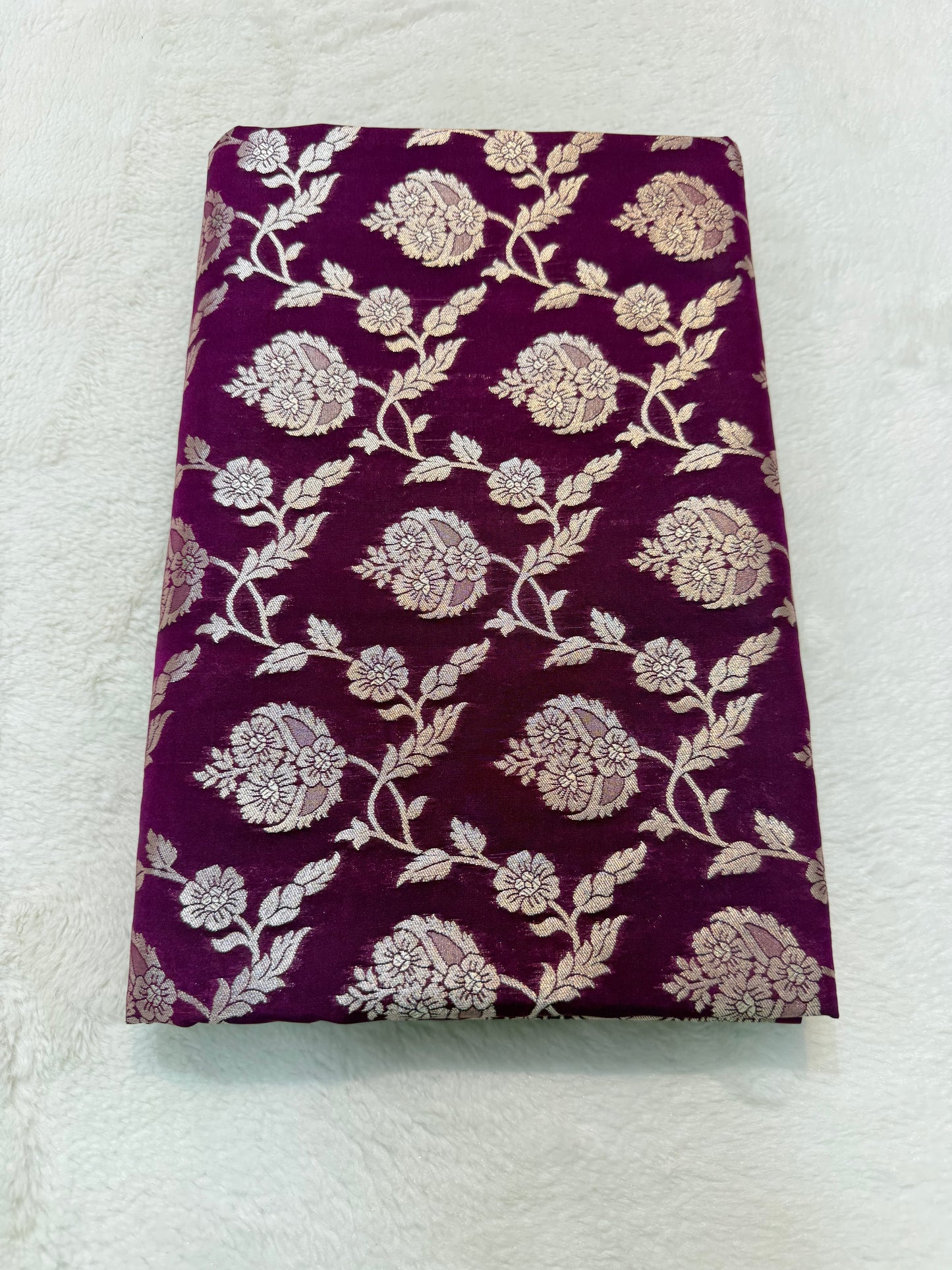 Magenta shade katan Banarasi silk Saree