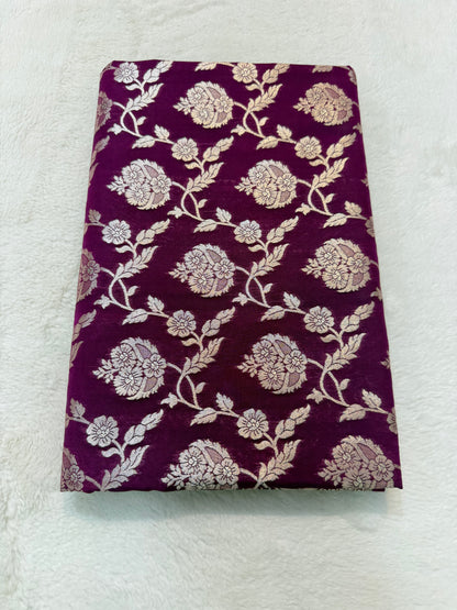 Magenta shade katan Banarasi silk Saree