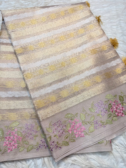 Banarasi Tissue embroidery saree