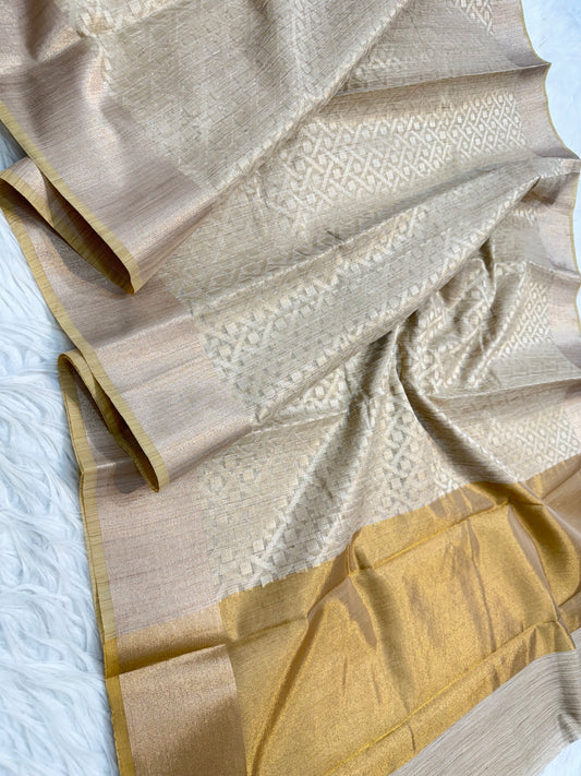 Banarasi semi tusar jute saree